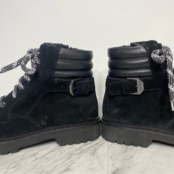 Aquatalia Mayra Weatherproof Lace Up Black Suede Boot 9 1/2 - Picture 8 of 14